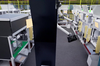do factory automation industrial automation robotic assembly line 3d animation