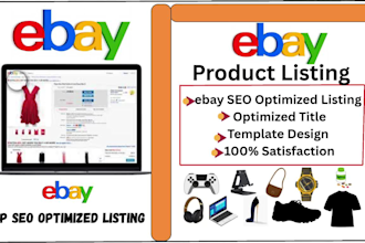 create ebay SEO listings and product listings professionally
