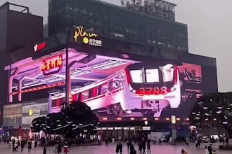 create stunning 3d anamorphic billboard animation for led screens