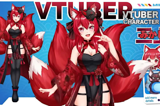 design and rig a custom 2d live2d vtuber model for vtube studio