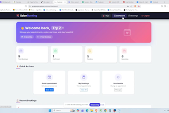 develop a complete online booking system