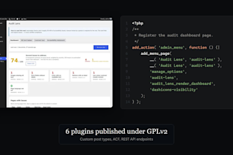 build a custom wordpress website, theme or plugin with clean php code