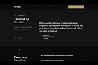 build a premium luxury real estate landing page