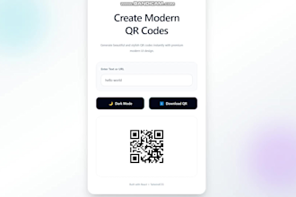 create a modern qr code generator website