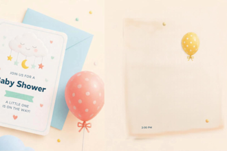design a baby shower invitation, printable and digital