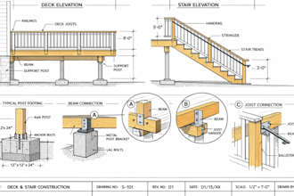 draw deck, patio,pergola and porch drawing home addition drawing for permit