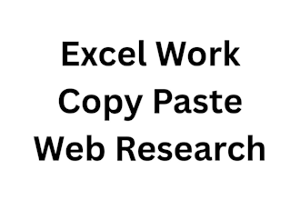 do data entry, copy paste and excel work