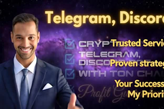 build discord bot telegram bot, crypto mini app telegram automation ton chain