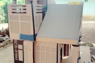 build realistic handmade cardboard architectural house model
