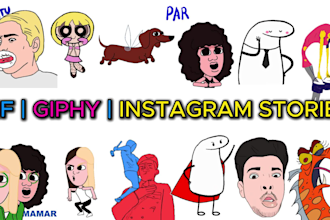 animate custom gifs and stickers