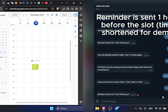 build a telegram booking bot with automatic reminders