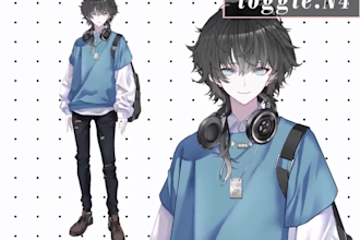 do custom male or female 2d 3d vtuber model live2d rigging vroid vtube studio
