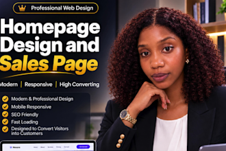 do homepage design, sales page