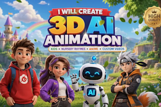 create interactive 3d ai kids animation and nursery rhymes