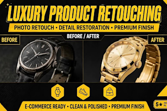 do luxury product photo retouching and e commerce editing