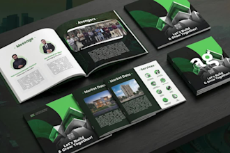 design real estate pitch deck and brochure