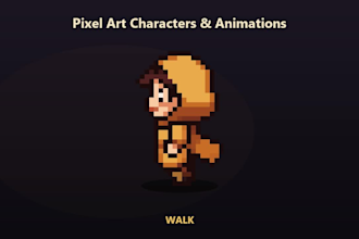 create pixel art game characters and sprite animations