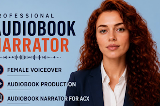be your american female audiobook narrator for acx and audible female voiceover