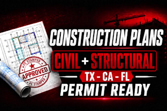 create civil and structural engineering plans calculations for texas california