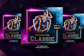create an awesome basketball flyer , sports poster for event in 24 hr