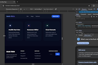 build a modern saas landing page using tailwind CSS