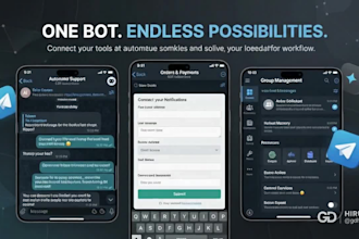 build a custom telegram bot with ai, apis and automation
