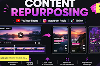 repurpose your content into engaging youtube shorts, instagram reels and tiktoks