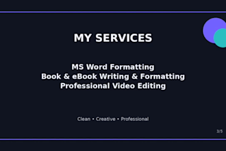 do video editing and write essays or assignments on ms word