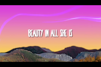 create an attractive lyrics video animated kinetic typography  rap music visual