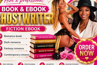 be your romance ghostwriter for novels, novellas and erotica romance ghostwriter