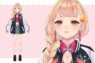custom vtuber model vrm model cubism rigging facial expressions for streamer
