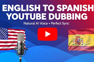 translate and dub your english youtube video to spanish with ai voice
