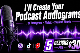 create eye catching podcast audiograms for your social media