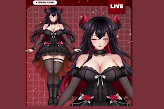 design anime vtuber live2d model vtuber rigging for streaming vtuber avater