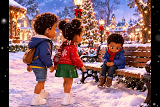 create 3d pixar ai christmas video animation 3d ai storytelling cartoon video