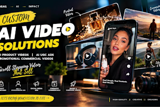 create custom ai product videos ai ugc ads ai promotional commercial video ads