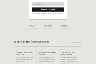 design a coming soon landing page with email signup form