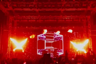 techno edm concert, festival stage show design vj loop 3d stage light led screen