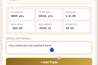 create a custom trading journal or webapp for you