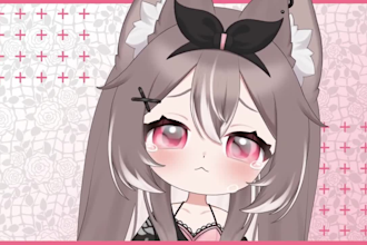 design and rig a chibi live2d vtuber model for streaming vtube studio
