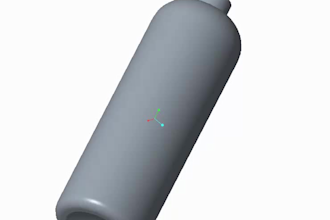 design pet bottle mould  blow mould in creo for manufacturing