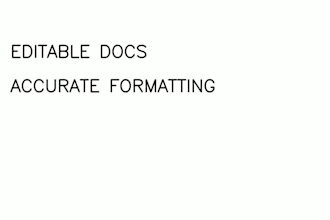 manually convert PDF to word or excel