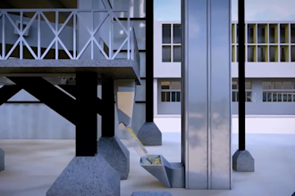 crate 3d industrial animation, factory process and mechanical engineering  video