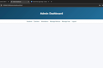 build a secure school management system website with admin dashboard