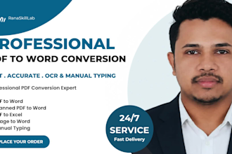 convert PDF to word, word to PDF, ocr, and format documents manually