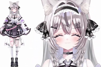 create a custom vtuber model and professional live2d rig for vtube studio