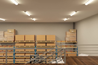 create warehouse rendering , logistic animation and walkthrough