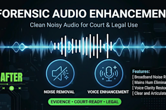 enhance noisy audio, clarify speech and remove noise for legal use
