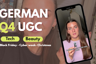 create german q4 ugc ads for black friday and christmas