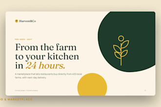 design an investor ready pitch deck for your startup or business